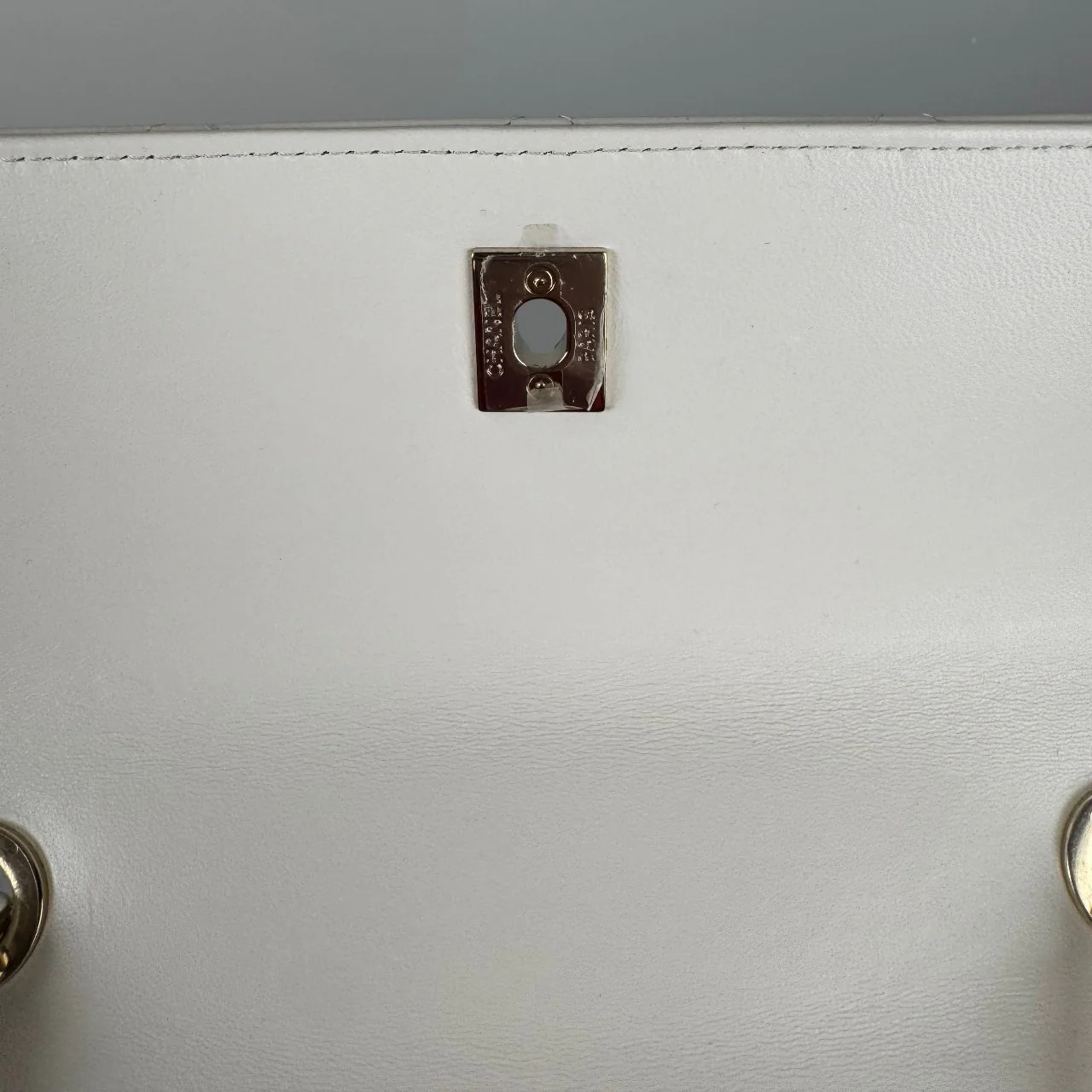 used-Chanel Trendy CC Bag in Lambskin Small White Diamond Quilted with Champagne Gold Hardware-MILOURA