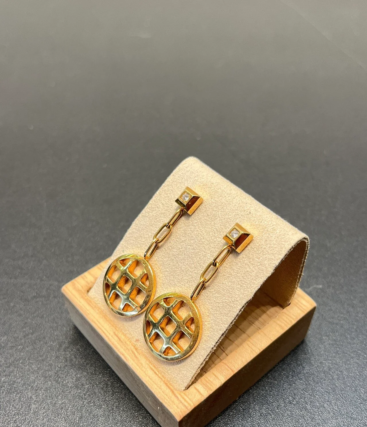 used-Cartier earrings pasha de Cartier with diamonds-MILOURA