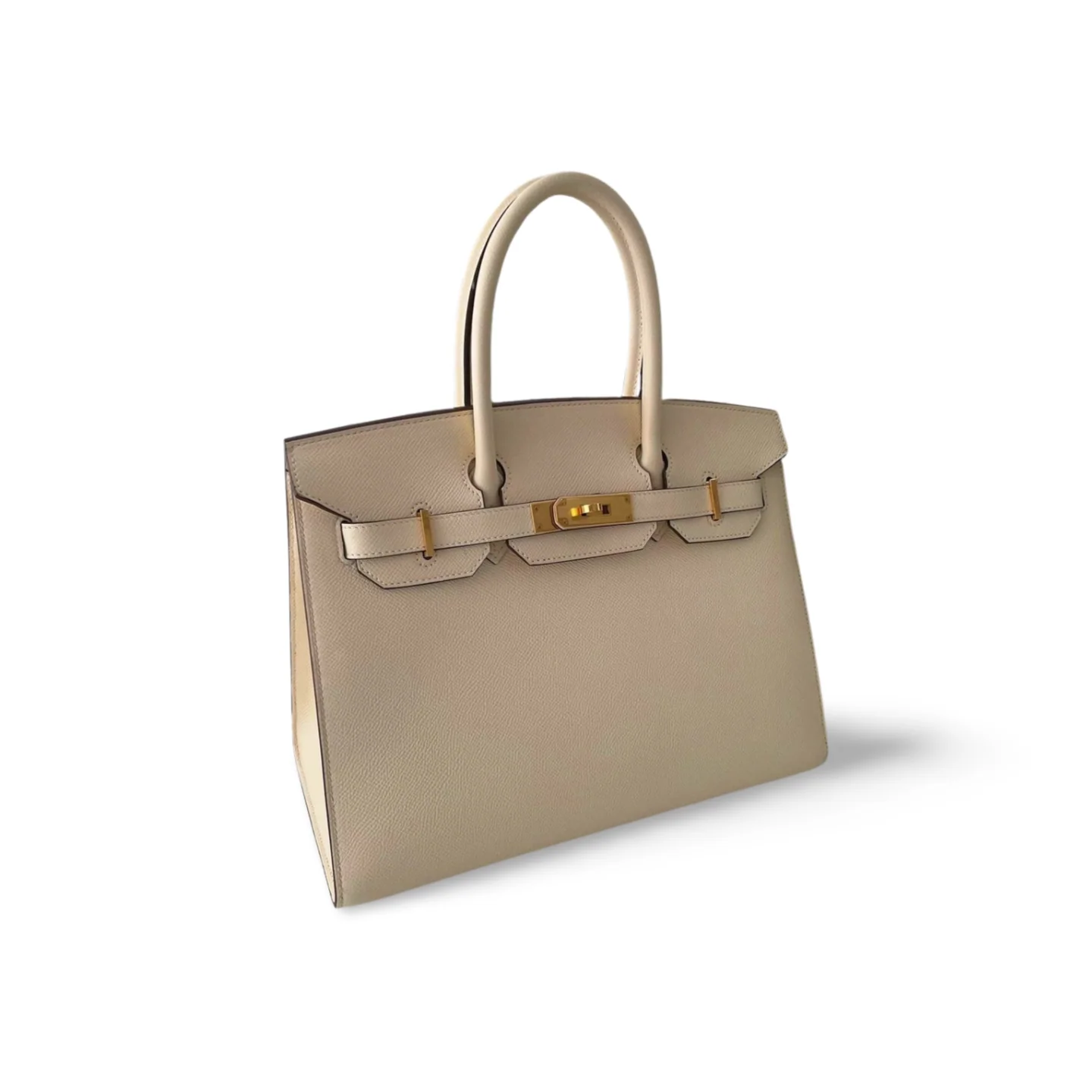 used-Hermes Birkin Bag 30cm Sellier in Nata Epsom Leather gold Hardware-MILOURA