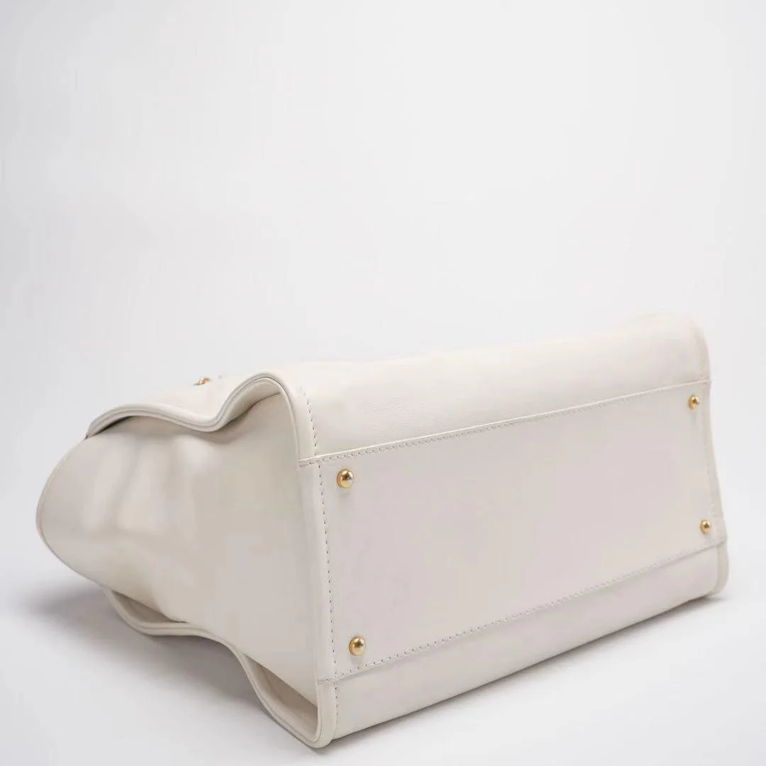 Chanel Deauville Tote Bag With Pouch Enamel White Calfskin Leather Multicolour (2022SS) Limited Edition Corner