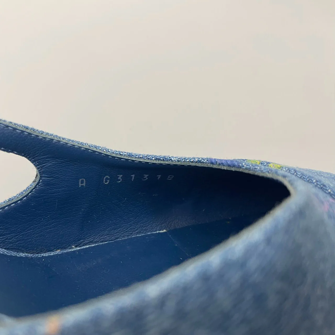 Chanel Denim Cap Toe CC Slingback Pumps Light Blue & Multicolor 36.5