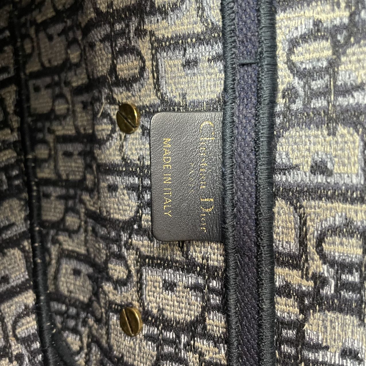 Christian Dior Medium Saddle Oblique Canvas Blue 2019