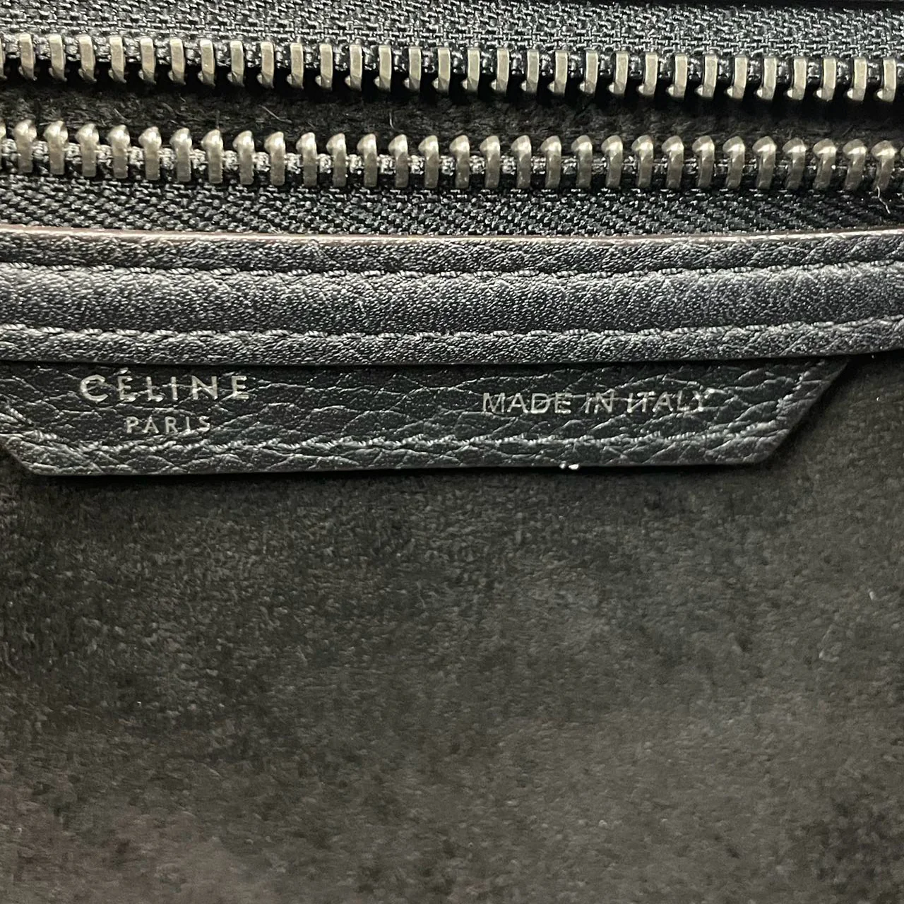 used-CELINE Micro Luggage leather handbag in Black-MILOURA