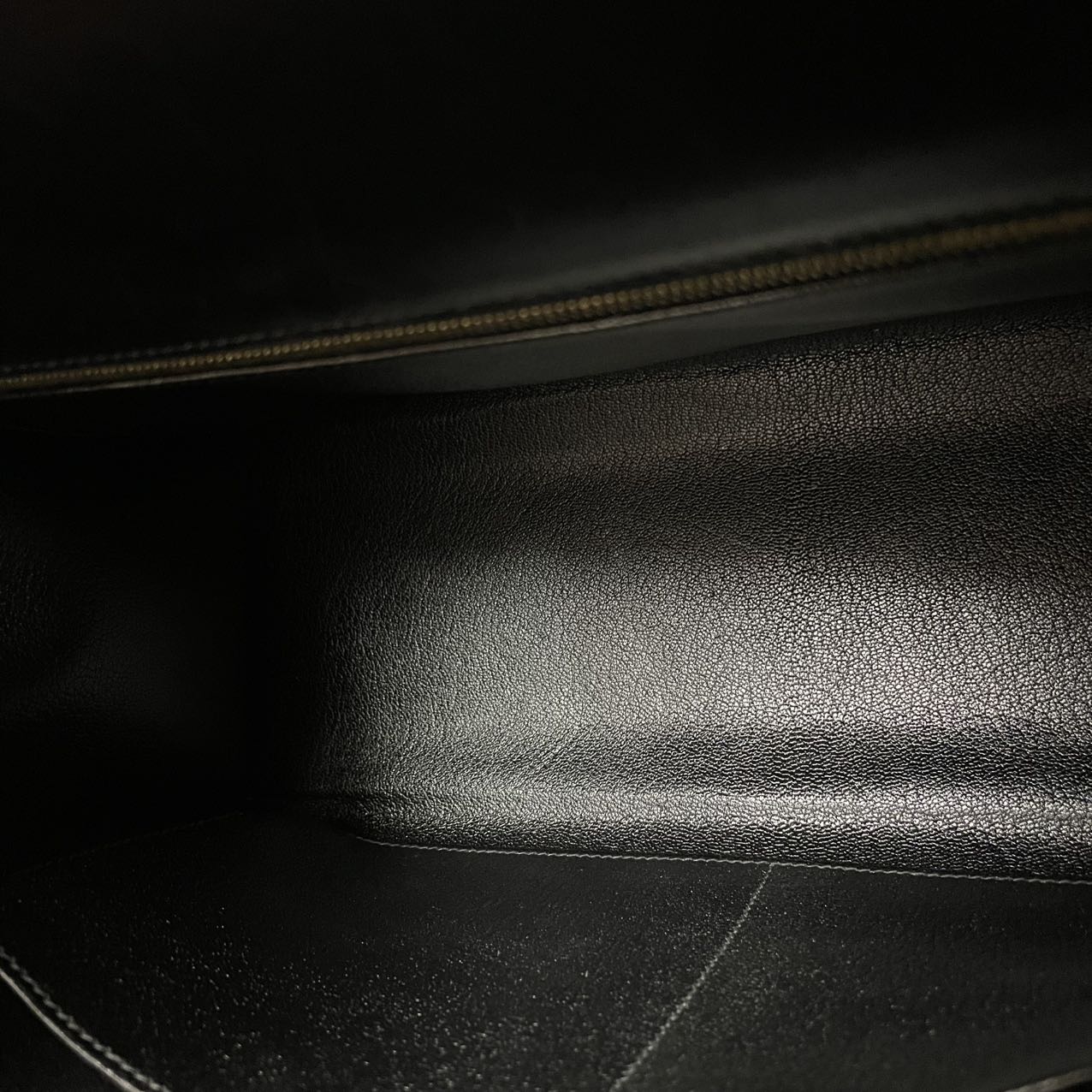 Hermes Black Kelly 32 Sellier in Box Leather 2000