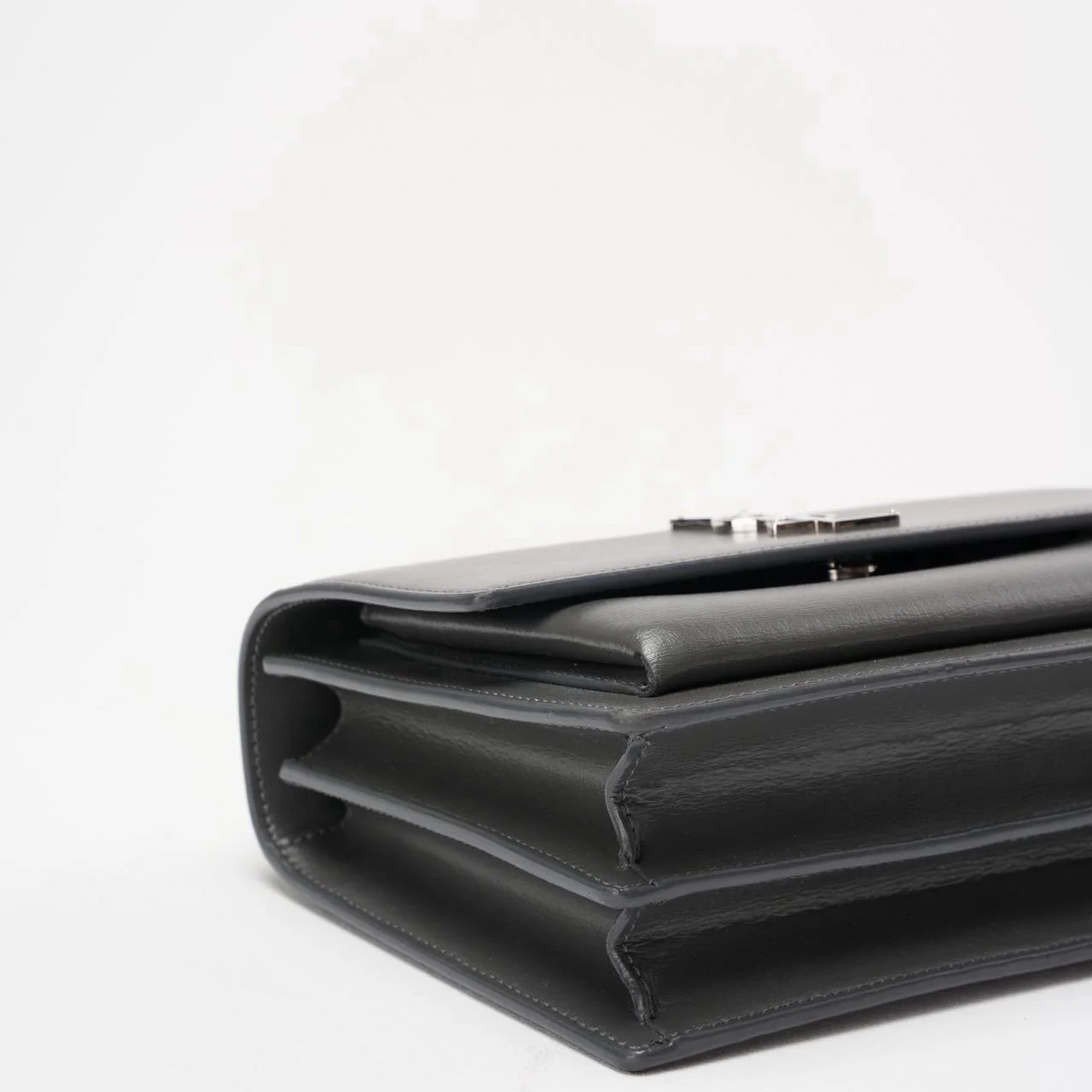 Saint Laurent Grey Calfskin Medium Monogram Sunset