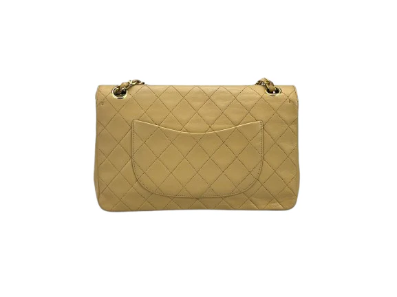 used-Chanel Beige Vintage Timeless Flap Bag Medium-MILOURA