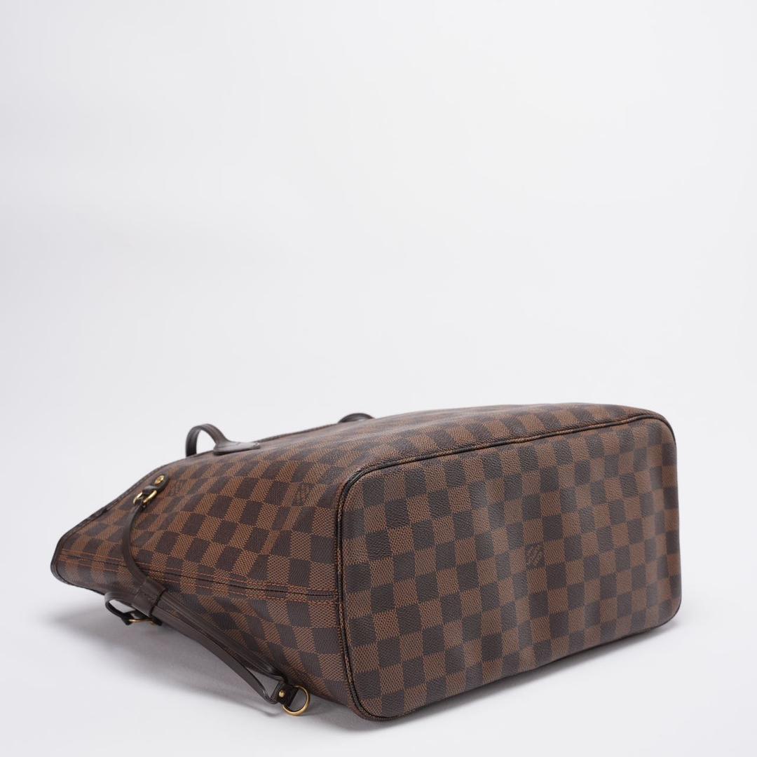 Louis Vuitton Neverfull MM Bag Tote Damier Ebene Canvas Brown