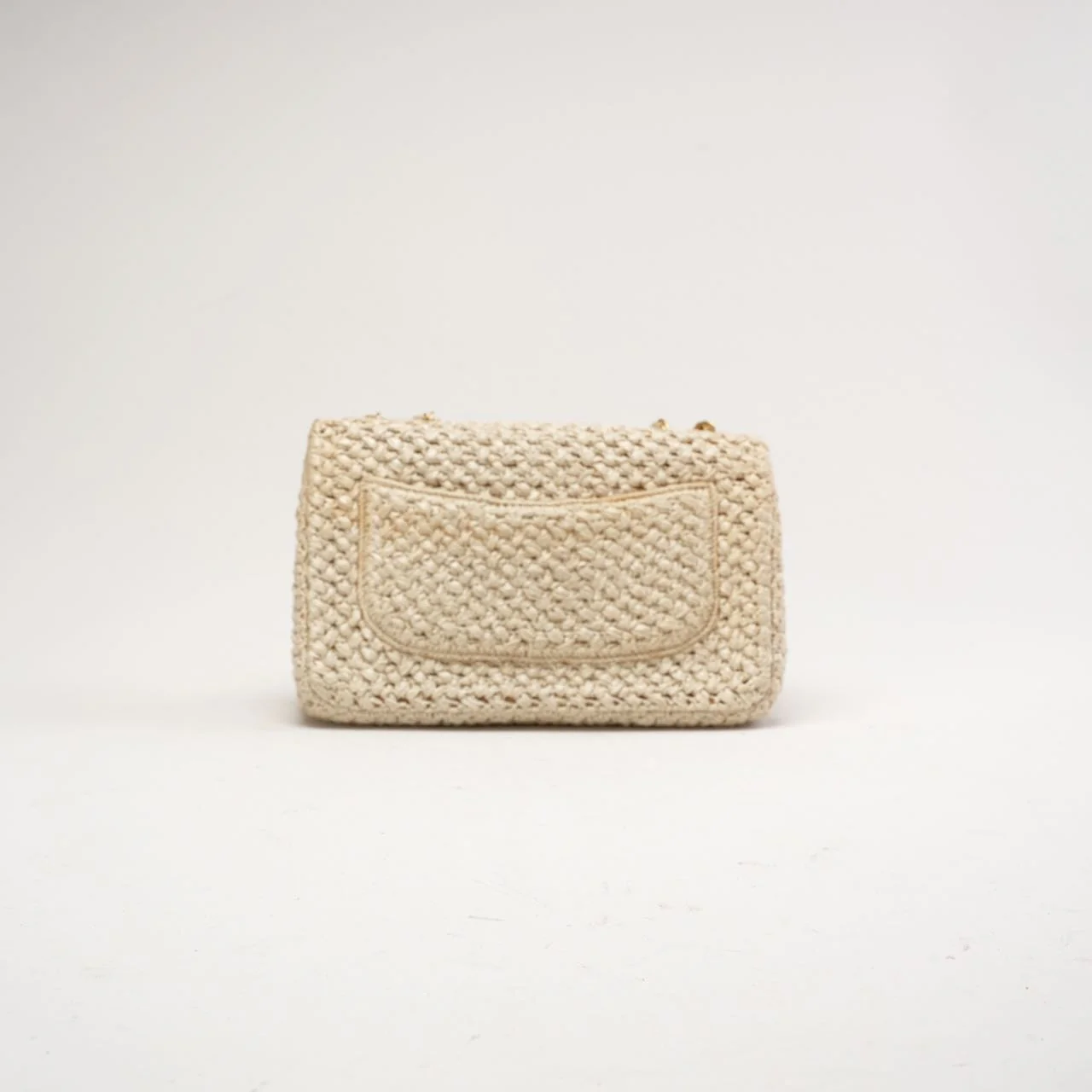 Chanel Raffia Crochet Ancient Greece Medium Flap Beige 2018
