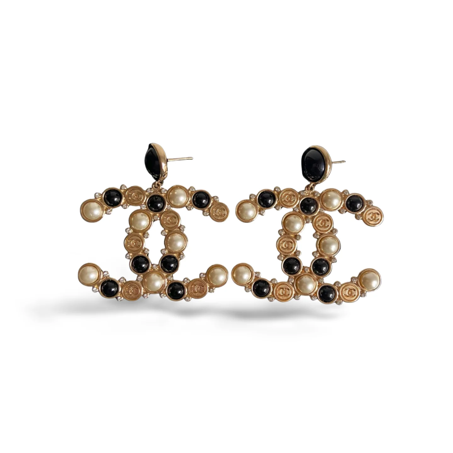 used-Chanel Double CC classic earrings-MILOURA