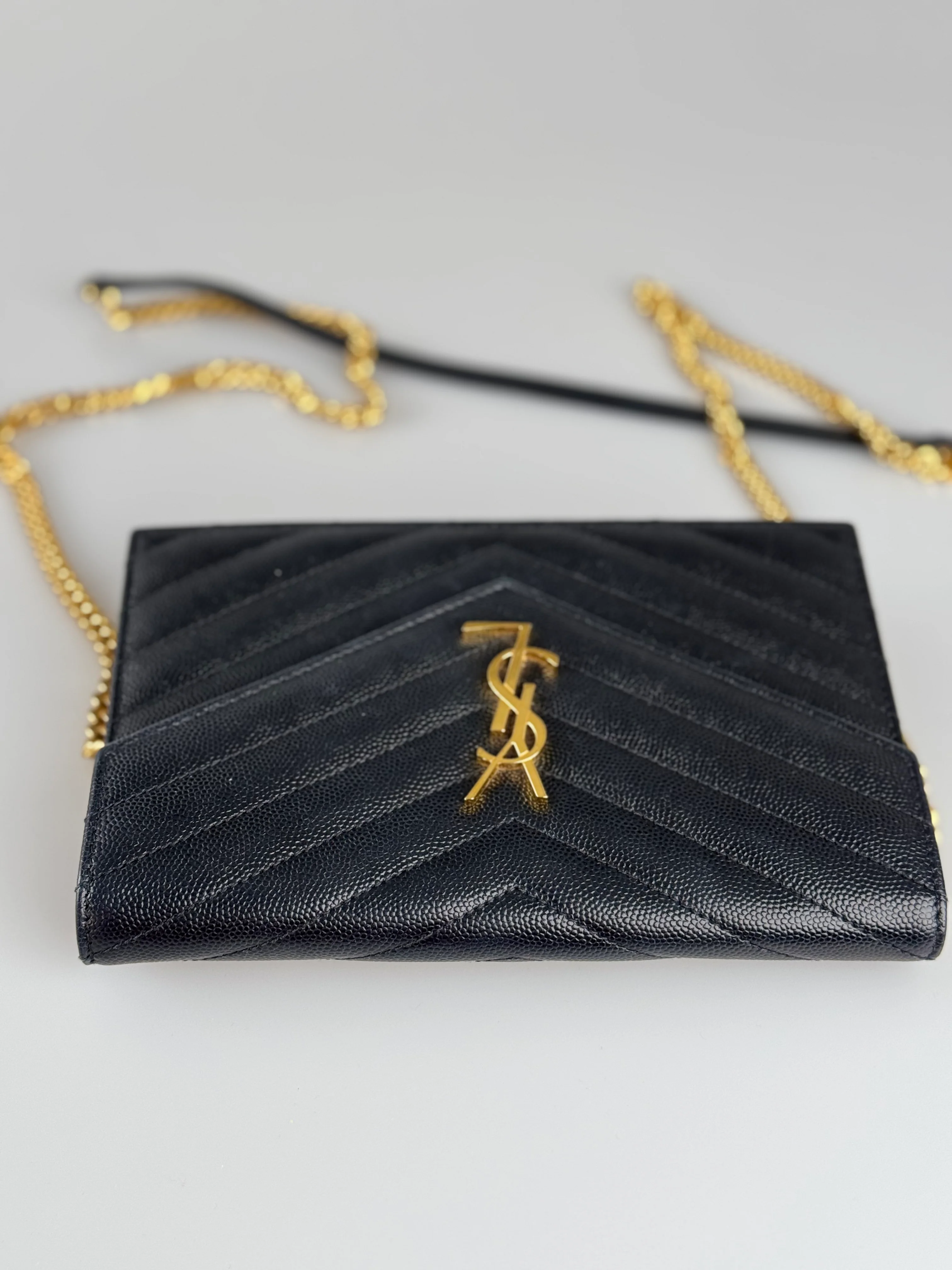 used-Saint Laurent YSL Chain Wallet Monogram NeroWallet On A Chain bag-MILOURA