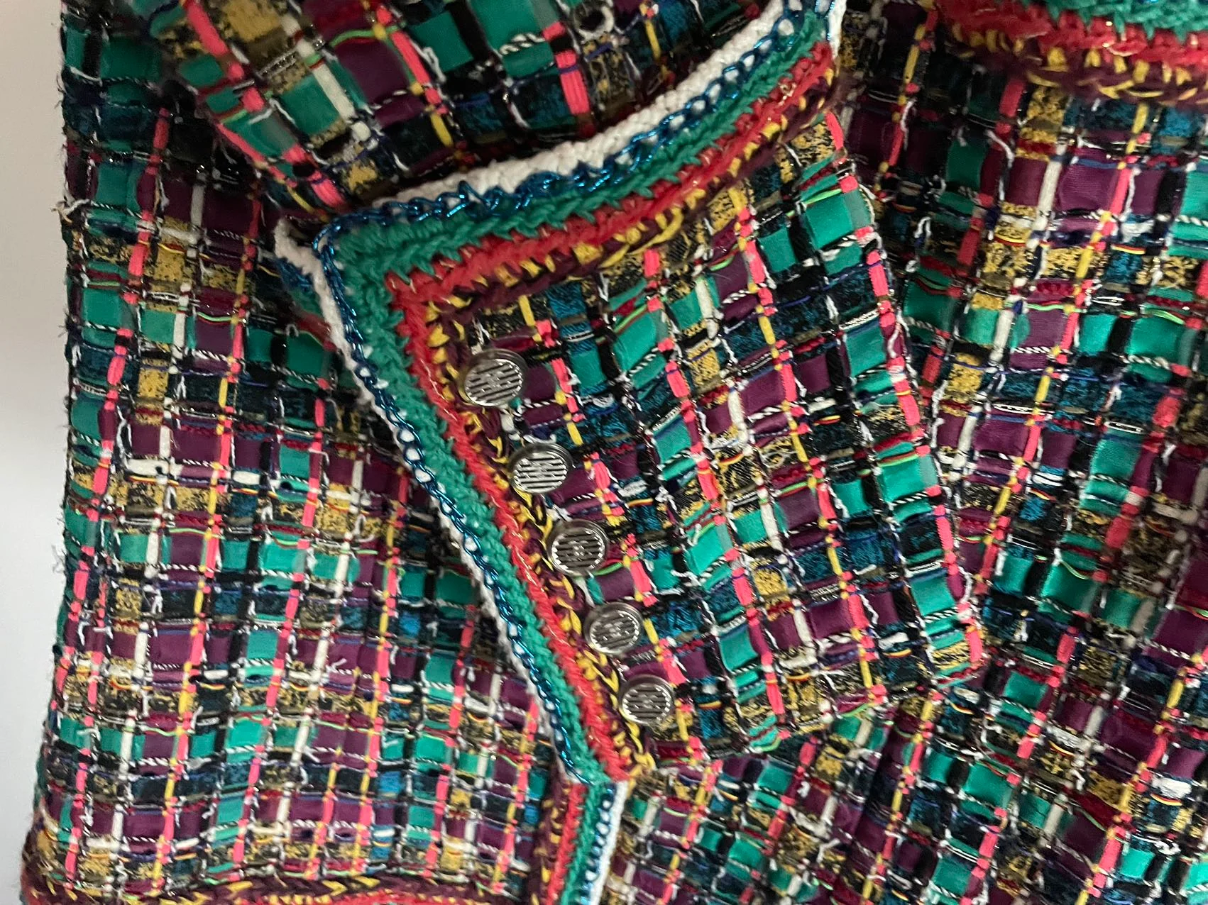 used-Chanel 2017 Tweed Pattern Evening Jacket-MILOURA