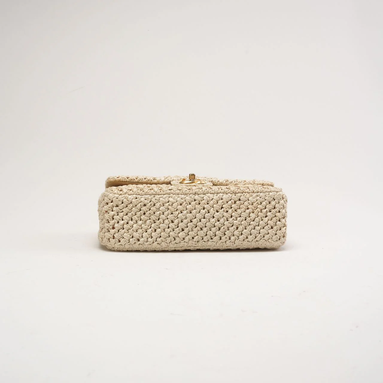 Chanel Raffia Crochet Ancient Greece Medium Flap Beige 2018