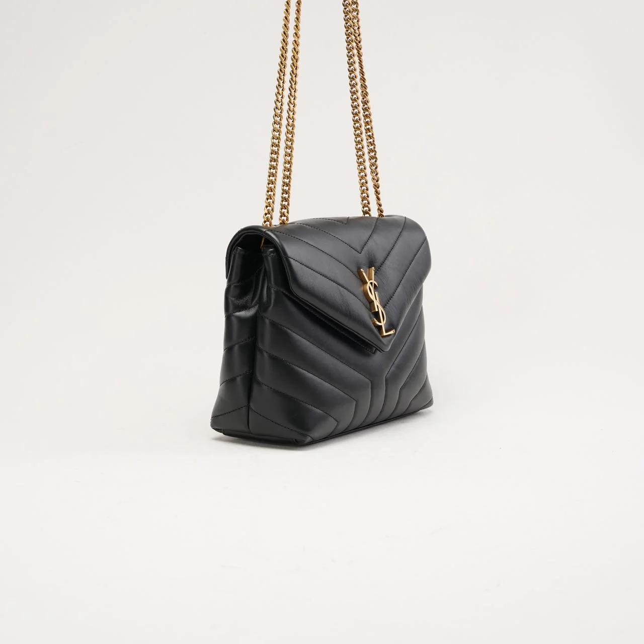 Saint Laurent Small LouLou Leather Black 2023