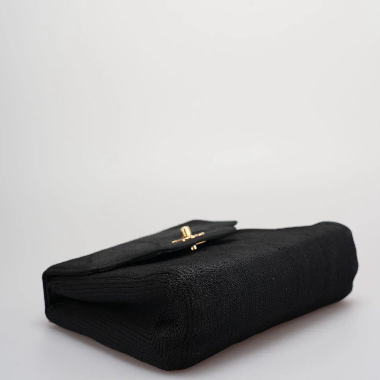 used-Chanel Vintage Silk Rope Mini Kelly Flap Bag 24K Gold Hardware 1997 Woven-MILOURA