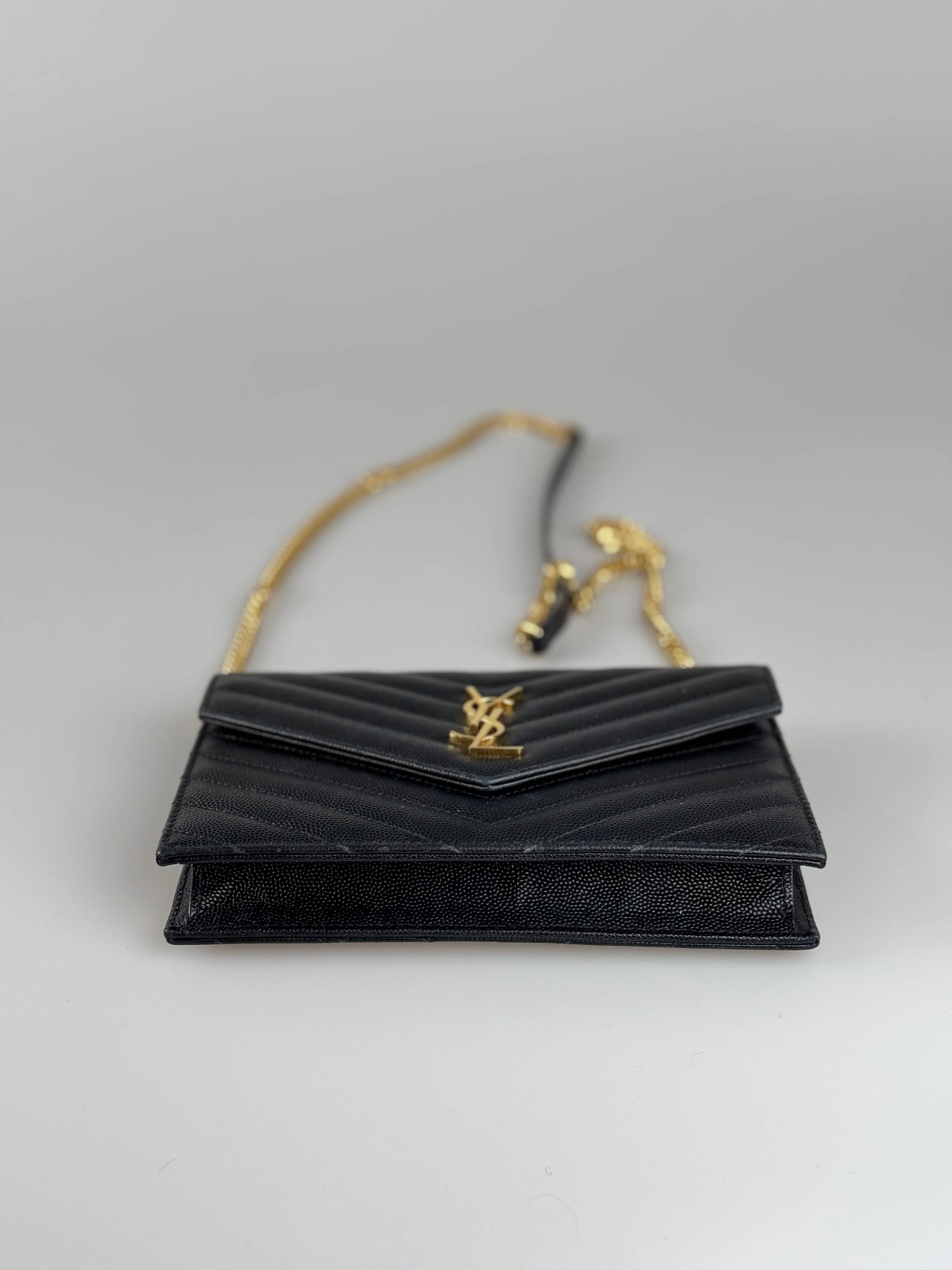 used-Saint Laurent YSL Chain Wallet Monogram NeroWallet On A Chain bag-MILOURA