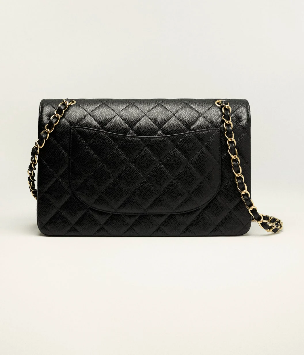Chanel Black Classic Jumbo Double Flap Bag Caviar 2018