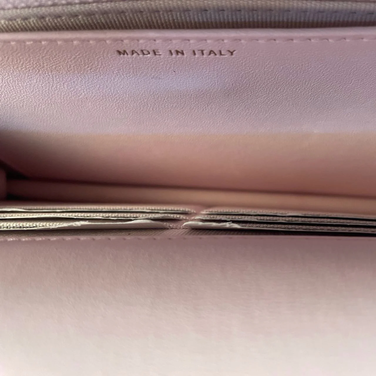 used-Chanel baby Pink Quilted Lambskin Pearl Wallet On Chain Bag-MILOURA