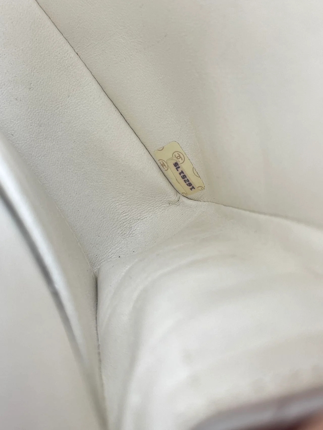 used-Chanel Vinateg White Classic Flap Bag with Gold Hardware-MILOURA