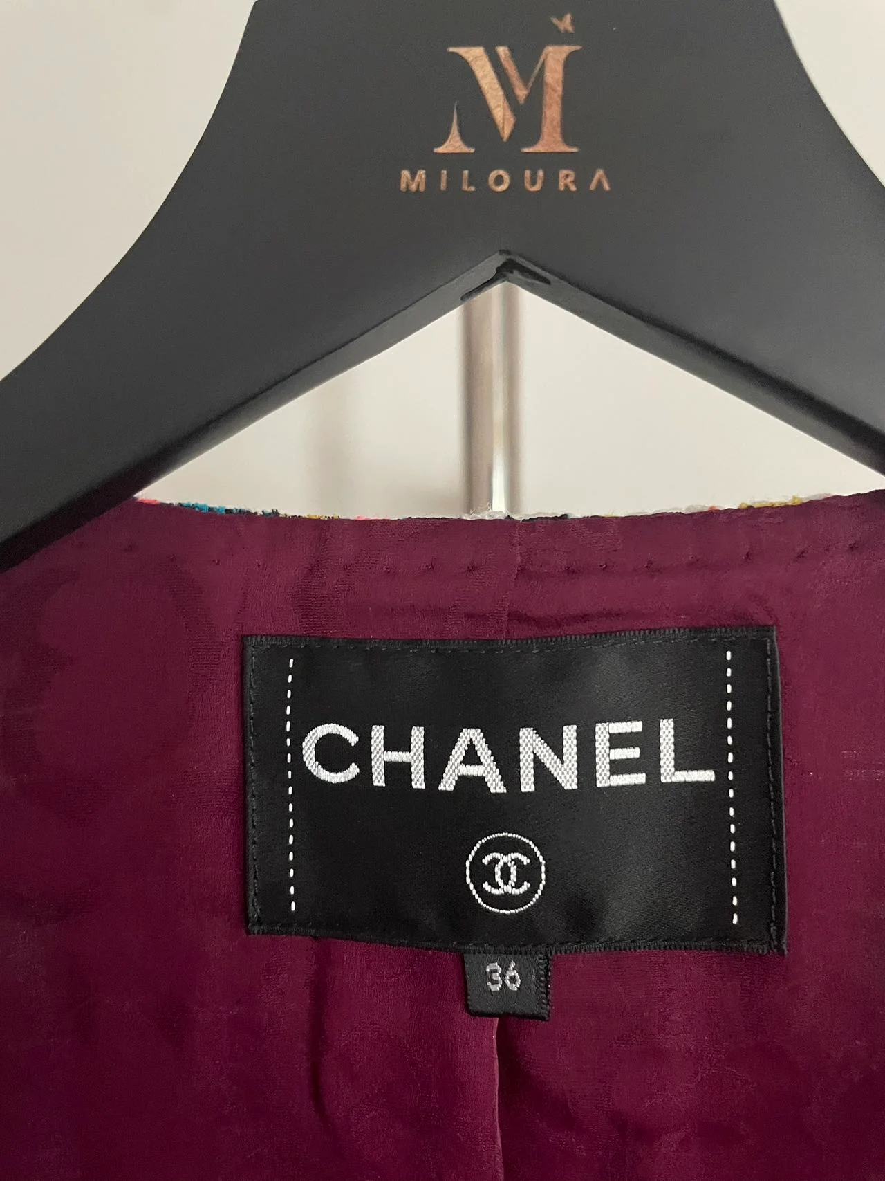 used-Chanel 2017 Tweed Pattern Evening Jacket-MILOURA