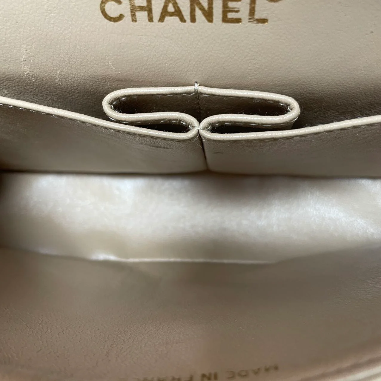 Chanel Vintage Beige Small Classic Double Flap Bag 1994