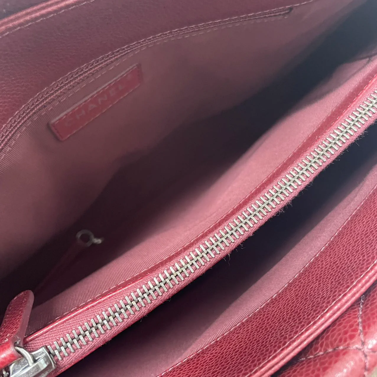 Chanel Burgundy Red Caviar Leather City Shopping Tote Bag 2016