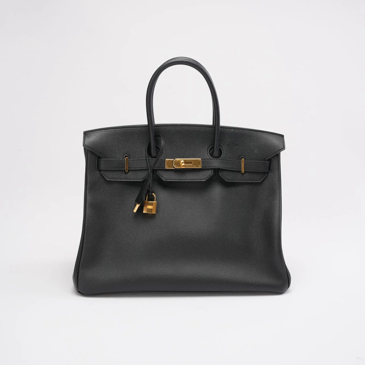 Hermes Black Birkin 35 Epsom Leather With Gold Hardware 2016