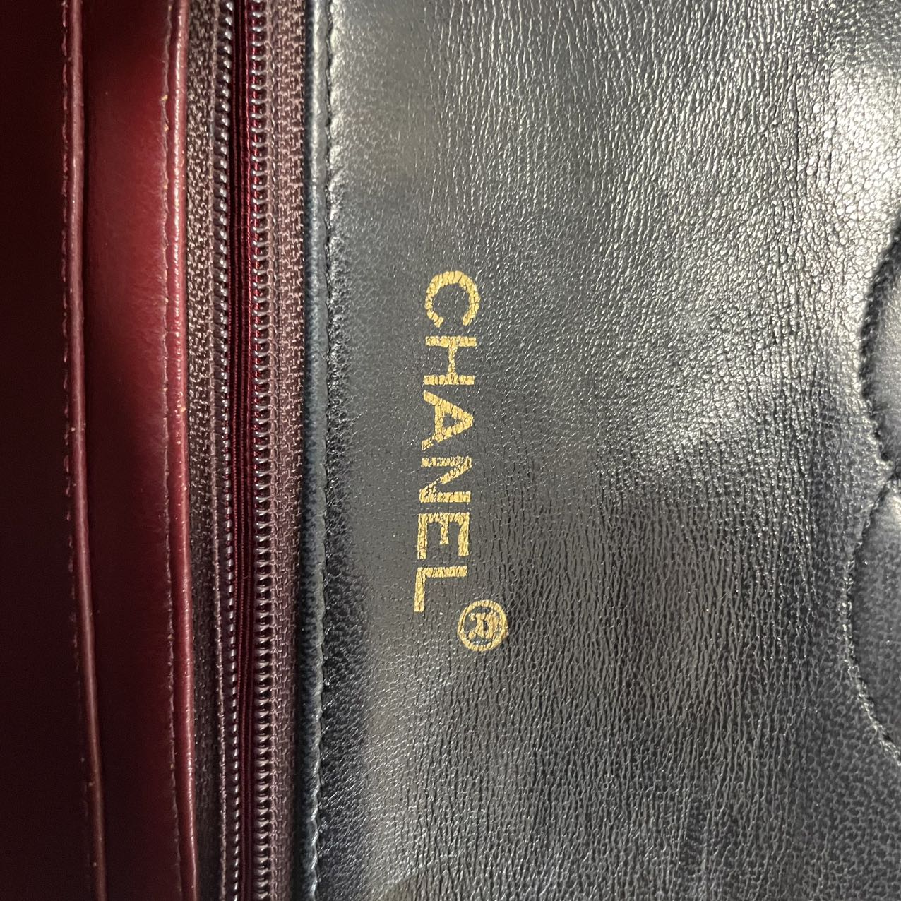 Chanel Vintage Mini Square Classic Flap Lambskin Black 1991