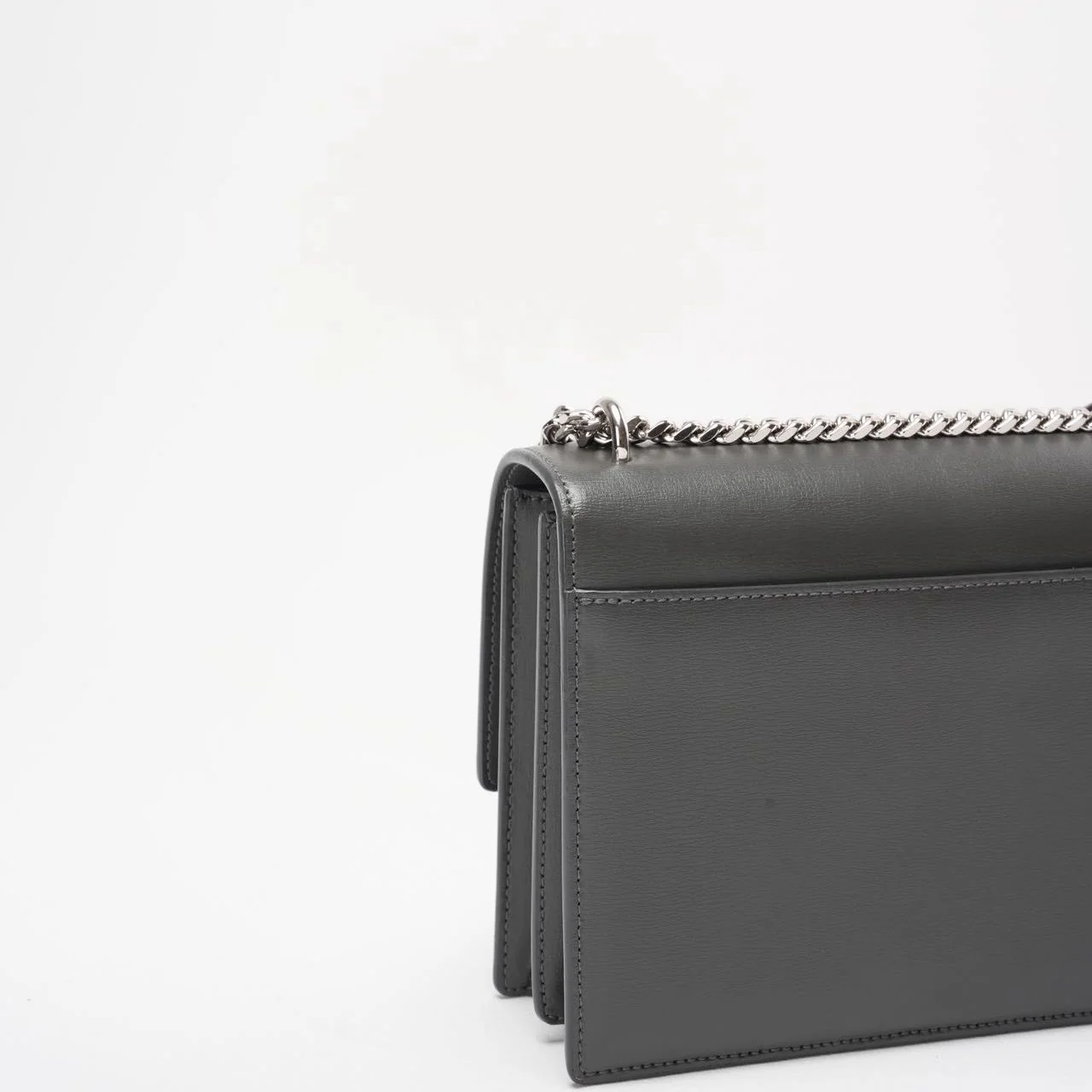 Saint Laurent Grey Calfskin Medium Monogram Sunset