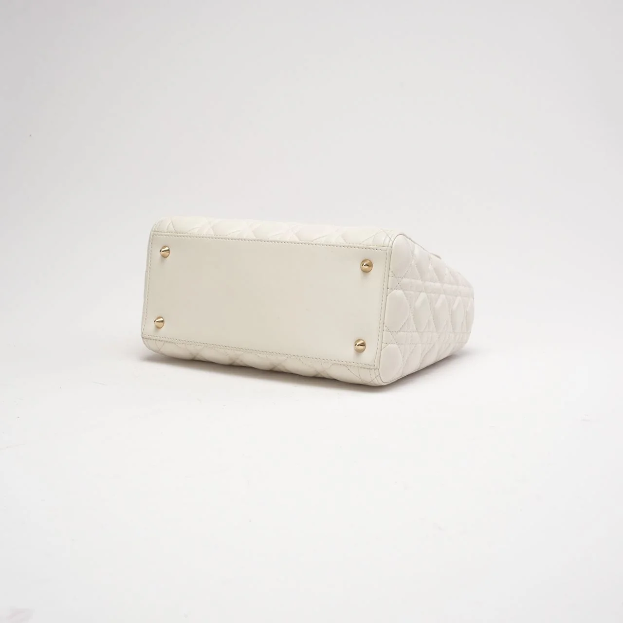 Dior Lady Dior Medium Bag White Lambskin (2019)