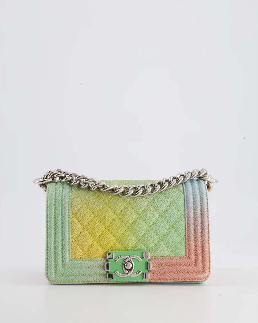 used-Chanel Caviar Quilted Small Cuba Rainbow Leboy Bag in Multicolour-MILOURA
