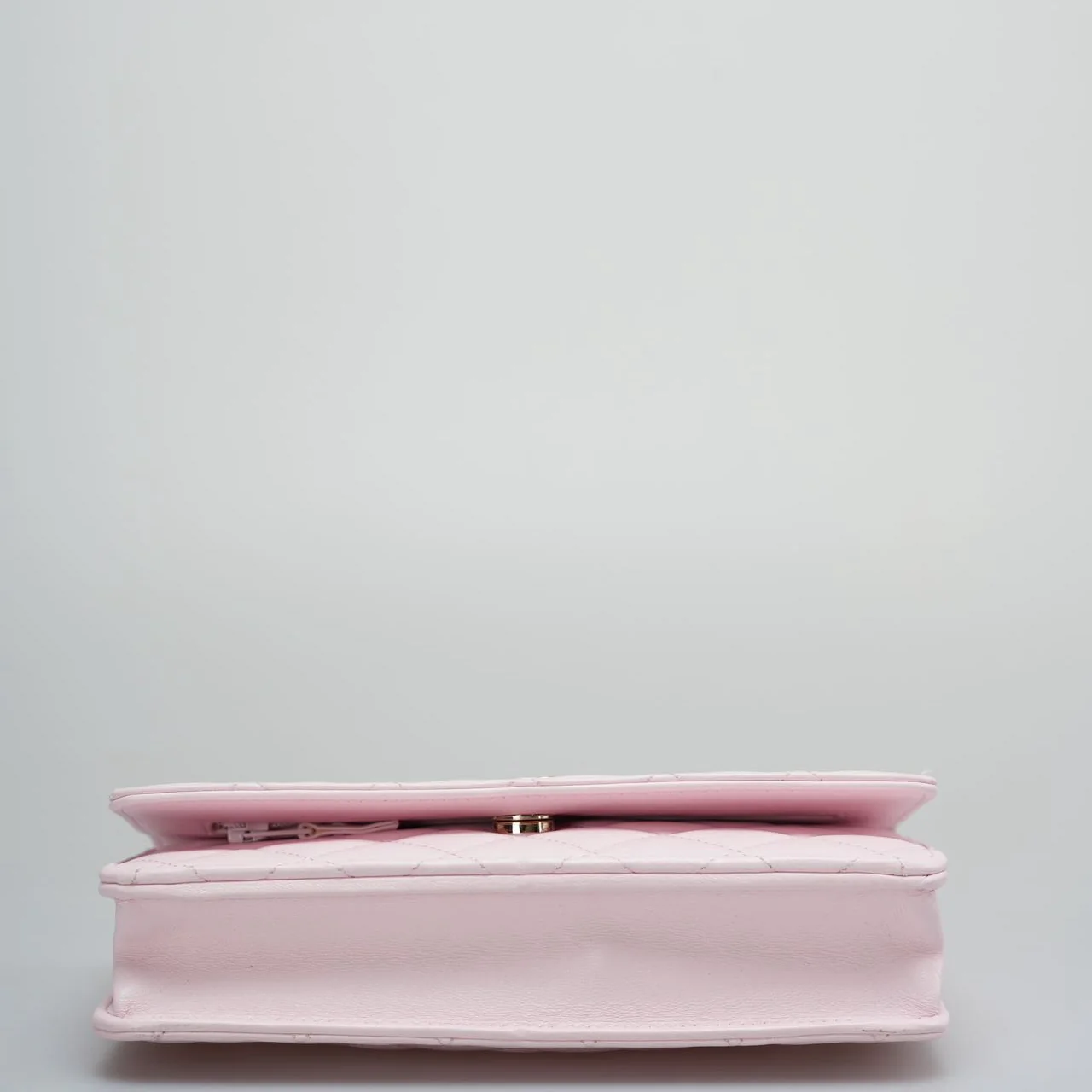 used-Chanel Pink Quilted Lambskin Pearl Wallet on Chain With Gold Hardware-MILOURA