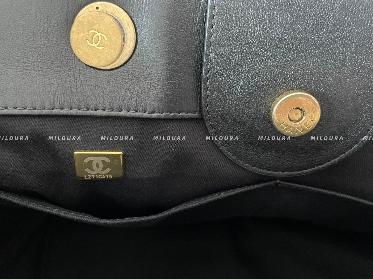 used-Chanel Black Large Deauville Tote Bag in Calfskin Leather Limited Edition-MILOURA