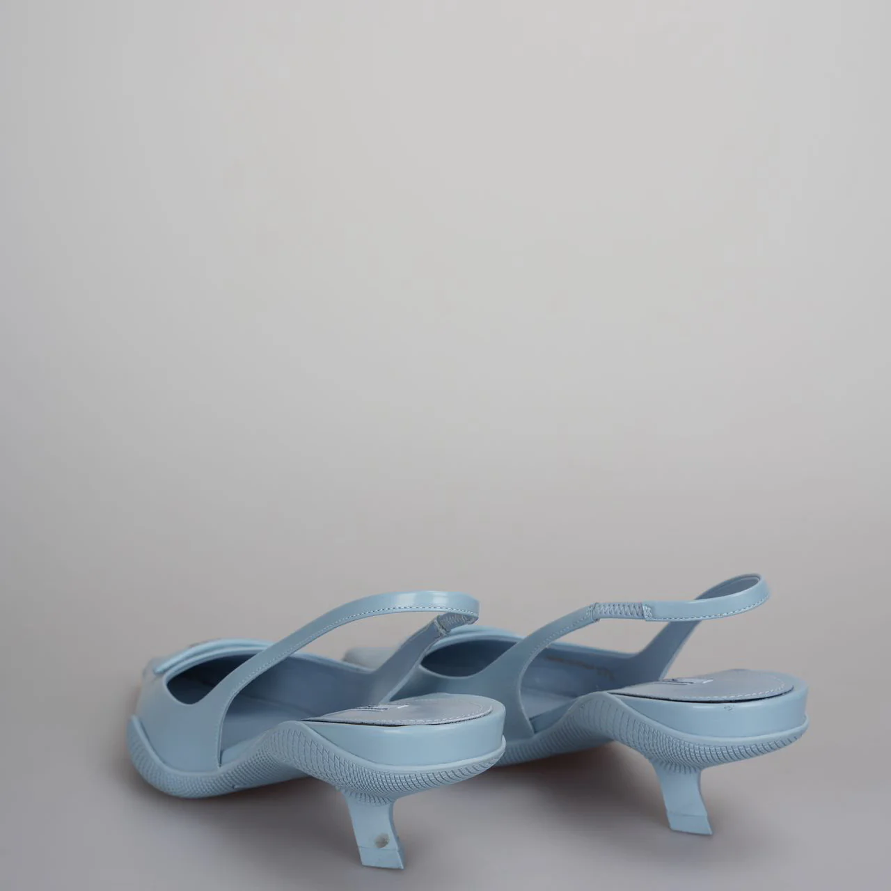 used-Prada Spazzolato Triangle Logo Pointed Toe Slingback Pumps size 37.5-MILOURA