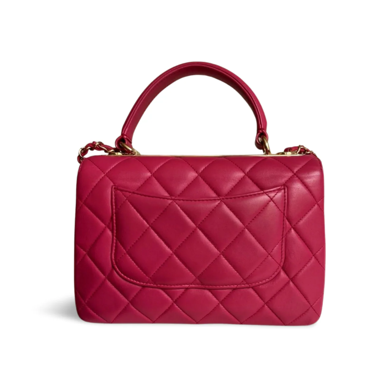 used-Chanel Trendy CC Bag Small hot pink Gold Hardware-MILOURA