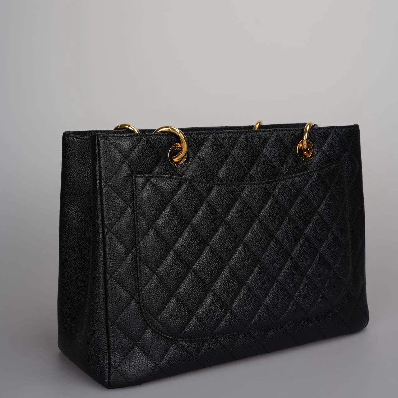 used-Chanel Grand Shopping Tote Black GST Bag in Caviar Leather with Gold Hardware from 2012-MILOURA