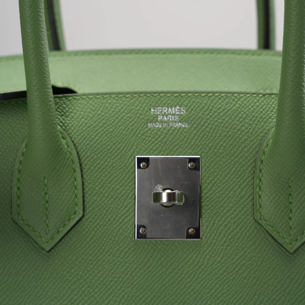 used-Hermes Birkin 30 Seiller Vert Avocado Green Epsom Leather with Palladium Hardware-MILOURA