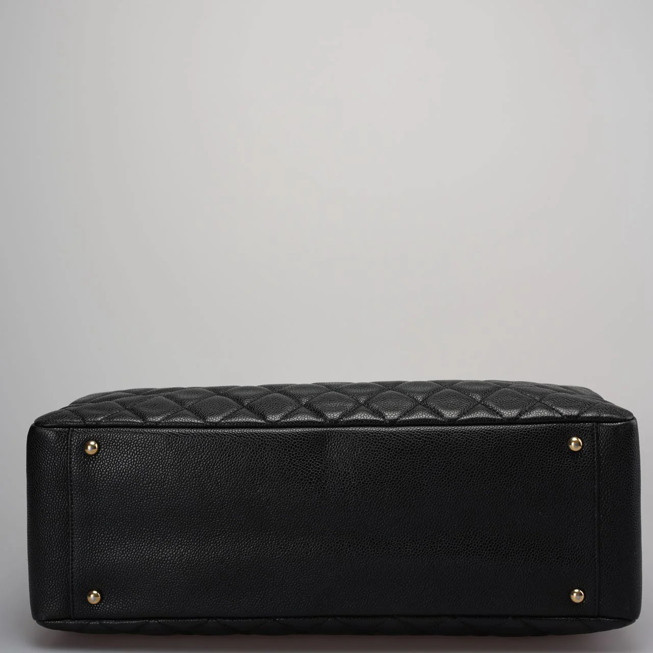 used-Chanel Large Grand Shopping Tote Black GST Bag in Caviar Leather with Gold Hardware-MILOURA