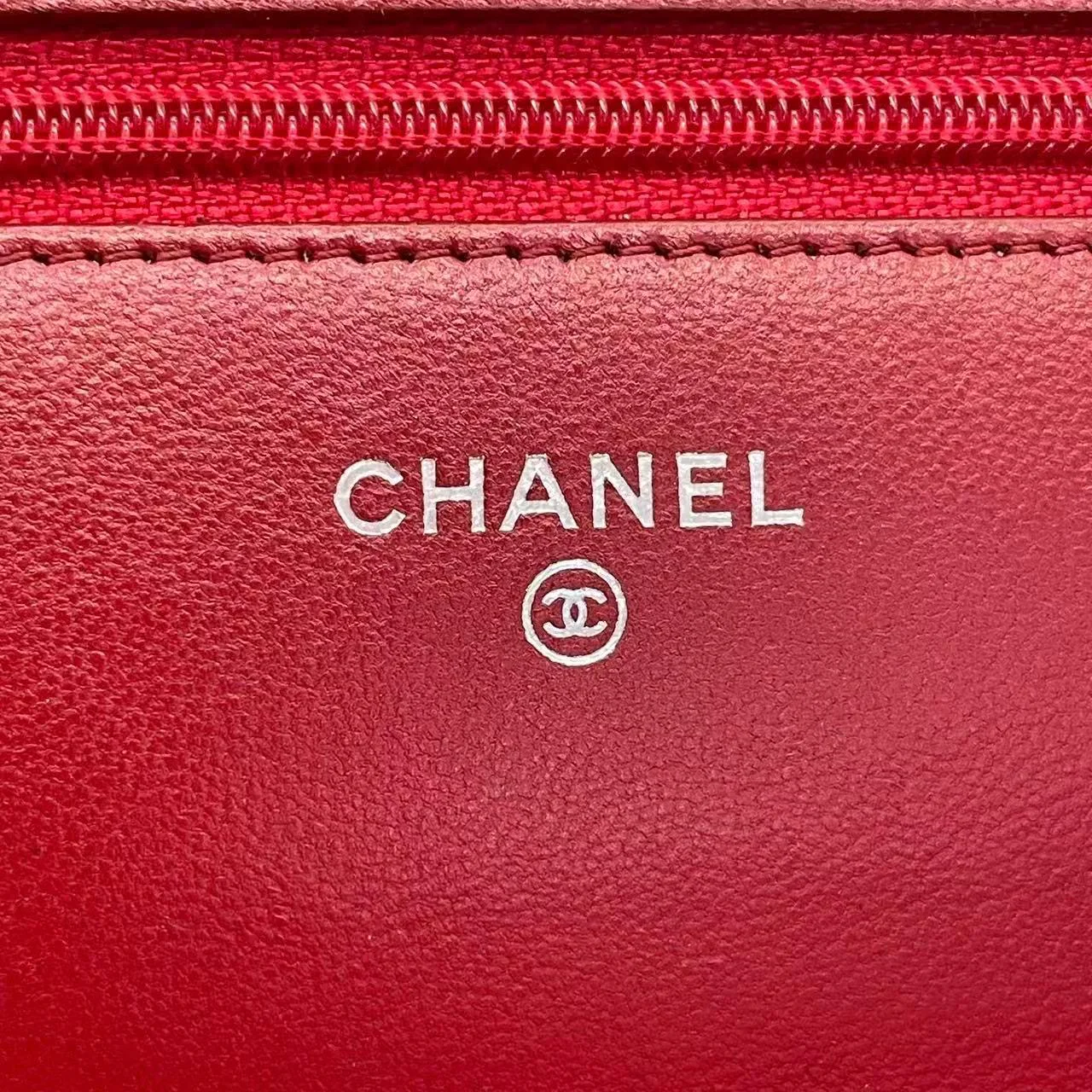 Chanel Red Wallet on Chain (WOC) Lambskin 2014