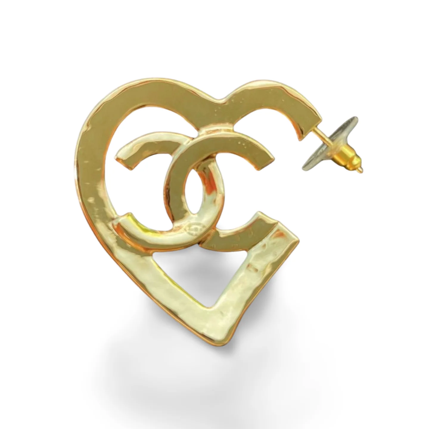 used-Chanel heart hoop earrings-MILOURA