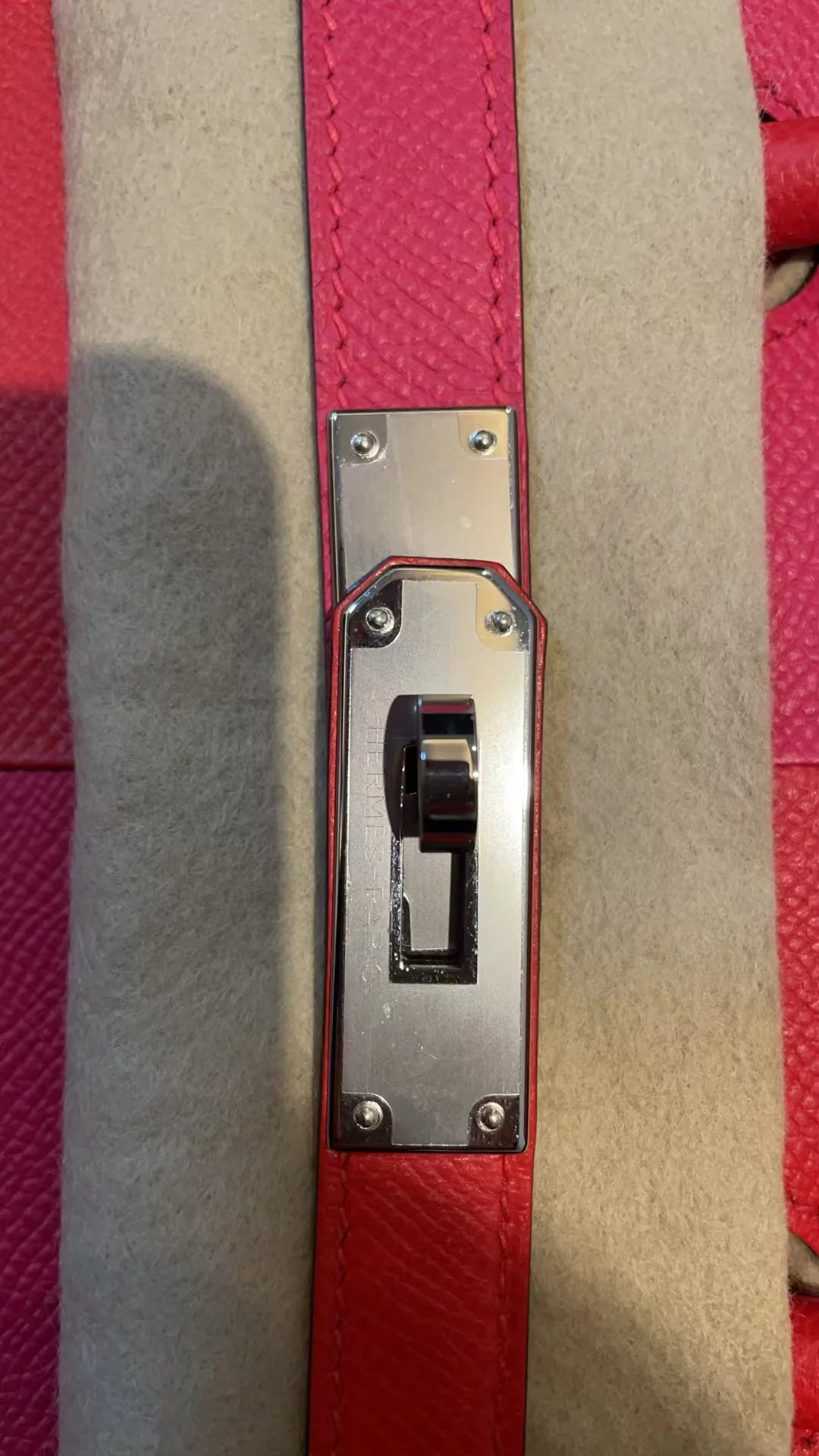 used-Hermes Epsom Casaque Birkin Sellier 30 Rouge Coeur Rose Extreme Bleu Zanziba with palladium Hardware-MILOURA