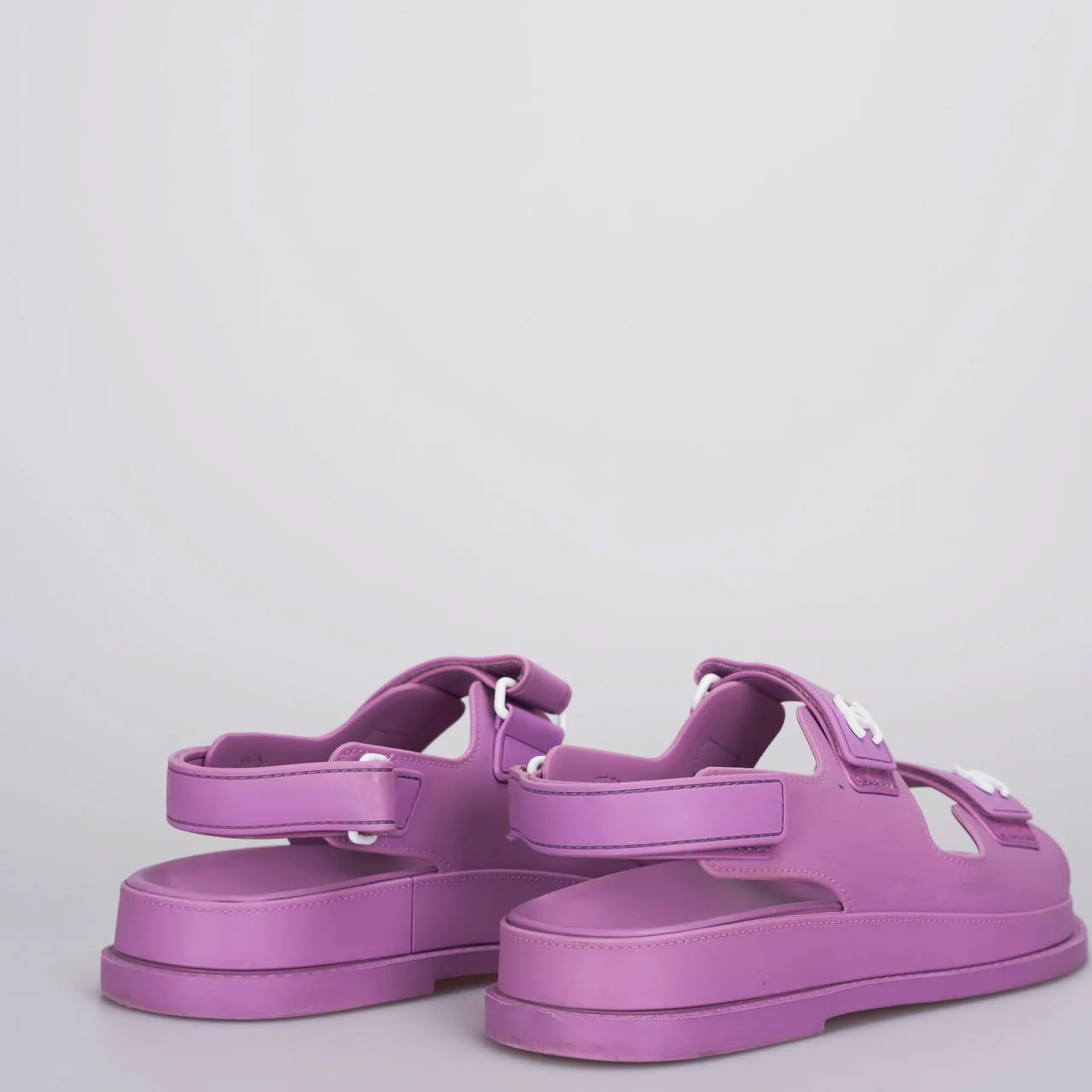 used-Chanel purple cc rubber Dad Sandals 36-MILOURA