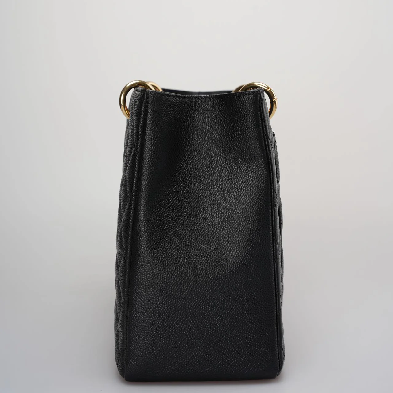 used-Chanel gst Grand Shopping Tote Black Bag in Cavier Leather with Gold Hardware from 2014-MILOURA