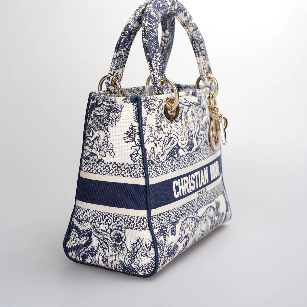 used-Christian Dior Lady Dior D-Lite Bag Medium-MILOURA