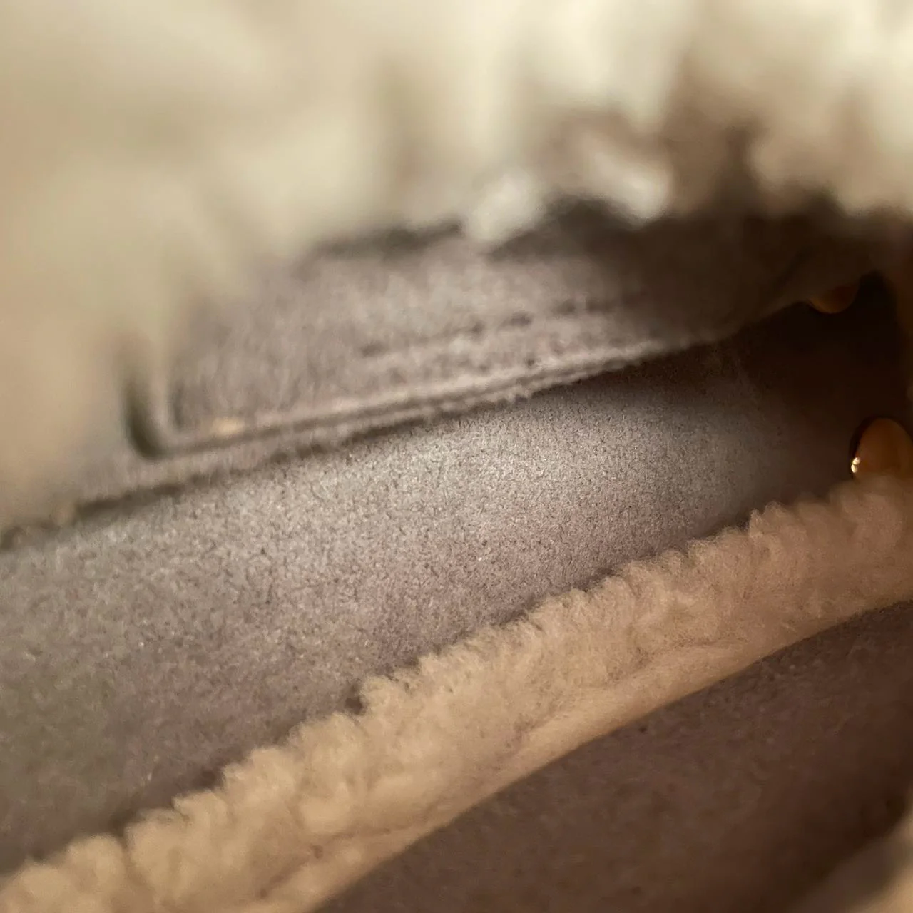 used-Christian Dior Lady Dior Pre-Owned 2020 Mini Suede Shearling Cannage Lady Dior satchel-MILOURA