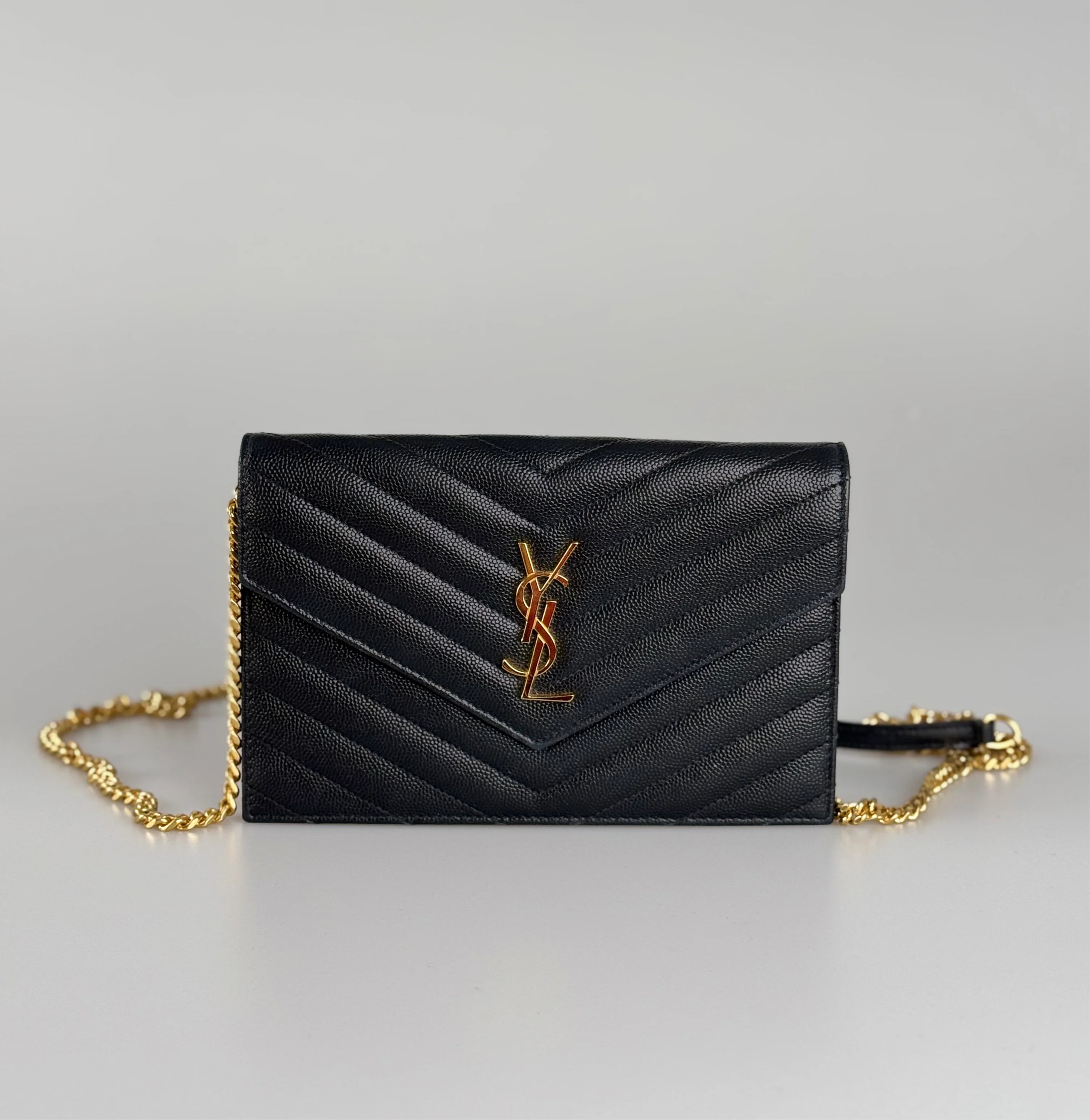 used-Saint Laurent YSL Chain Wallet Monogram NeroWallet On A Chain bag-MILOURA
