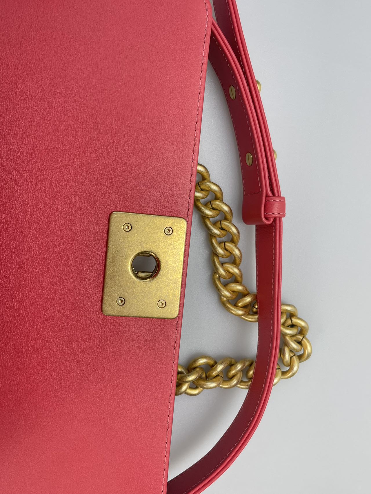 used-Chanel Medium Leboy Bag in Hot Pink with Gold Hardware-MILOURA