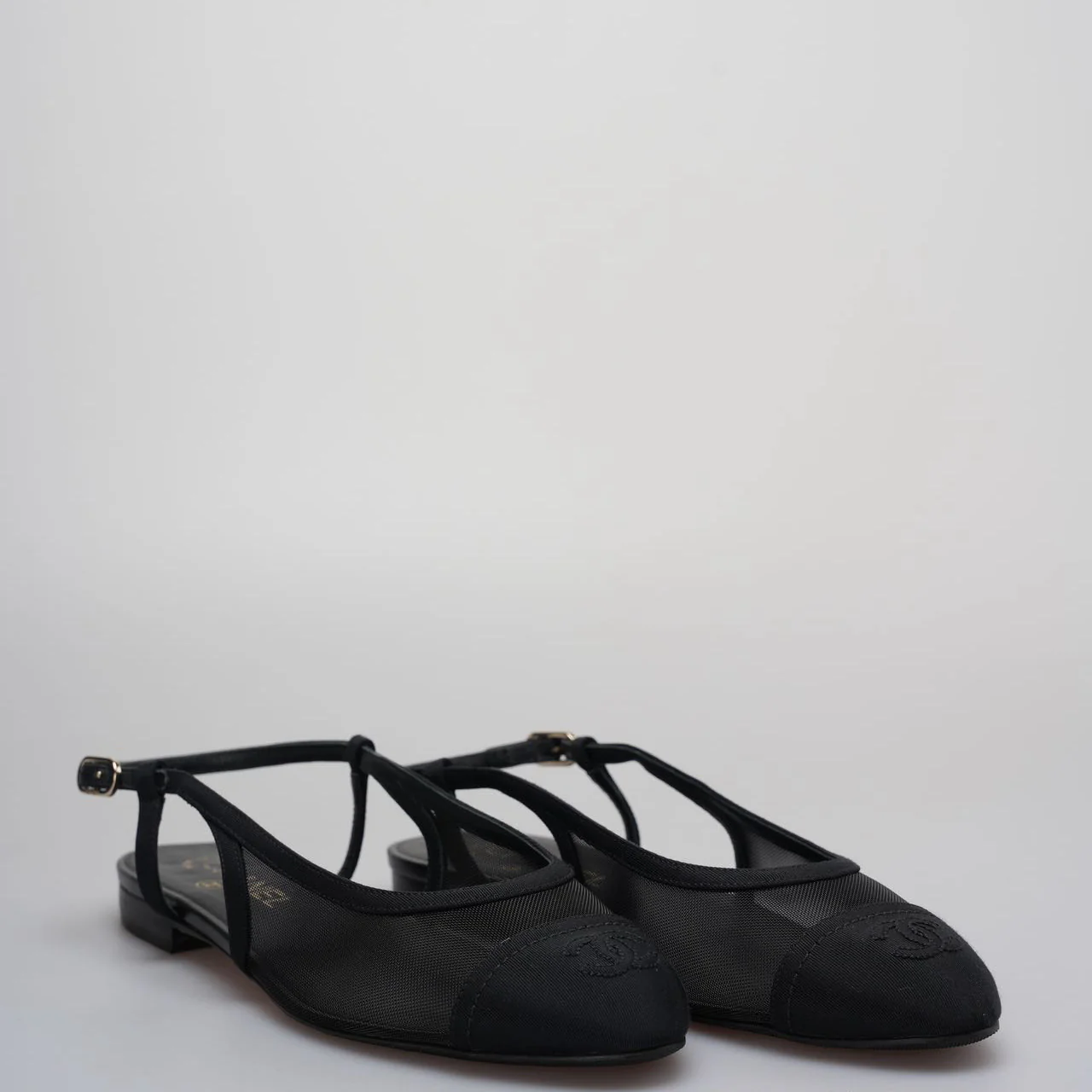 used-Chanel Slingback Sandals size 39 in Black-MILOURA