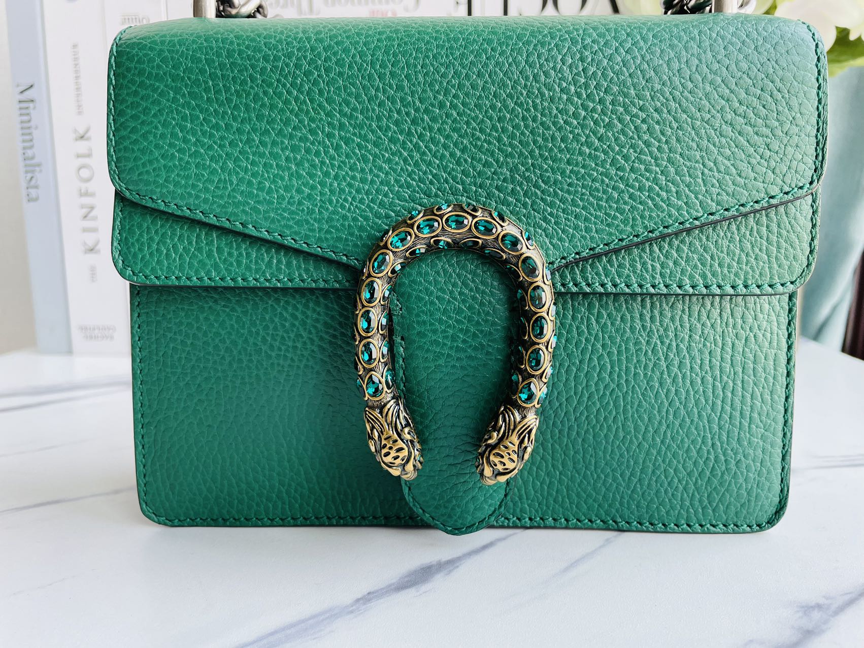 used-Gucci Dionysus mini bag in emerald green-MILOURA
