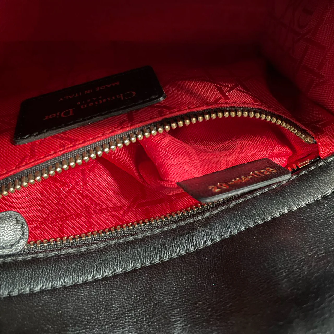 used-Christian Dior Black Small Lady Dior Bag in Cannage Lambskin Leather with Gold Hardware-MILOURA