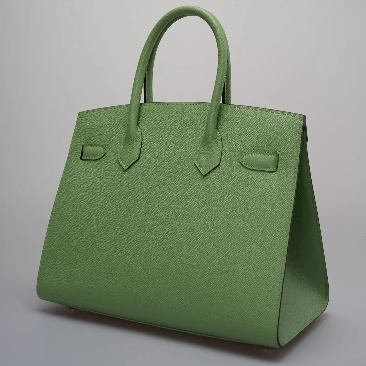 used-Hermes Birkin 30 Seiller Vert Avocado Green Epsom Leather with Palladium Hardware-MILOURA